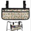 Green Boots Lavender Flower Wheelchair Side Bag Retro Farm Thing on Linen Wheelchair Accessory Bag to Hang on Side with Reflective Strip for Wheelchair - Ideal Gift for Seniors view 1