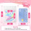 ANZNKU 300 Pack White Holographic Mylar Bags with Clear Window, 3x4 In Smell Proof Packaging Bags for Small Business, Resealable Small Foil Zipper Pouch for Candy Jewelry Goodie Gift & Party Favors view 2