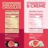 Tru Fru Freeze Dried Fruit Variety Pack, Strawberries & Crme, Strawberries in Dark & White Chocolate, Real Fruit, Chocolate Covered Snacks, Gluten Free Candy, 6 Pack (3.4oz) view 2