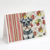 Caroline's Treasures Schnauzer Vegetables Greeting Cards Pack of 8 Blank Cards with Envelopes Whimsical A7 Size 5x7 view 1