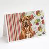 Caroline's Treasures Mahogany Dogue de Bordeaux Vegetables Greeting Cards Pack of 8 Blank Cards with Envelopes Whimsical A7 Size 5x7 view 1