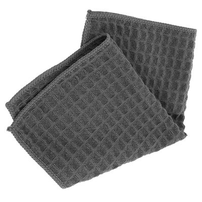 Mikinona Microfiber Dish Washing Towel 30x30cm Deep Gray 380gsm Water Absorbent Kitchen Cleaning Rag Multipurpose Utensil Cloth for Home and Table Use