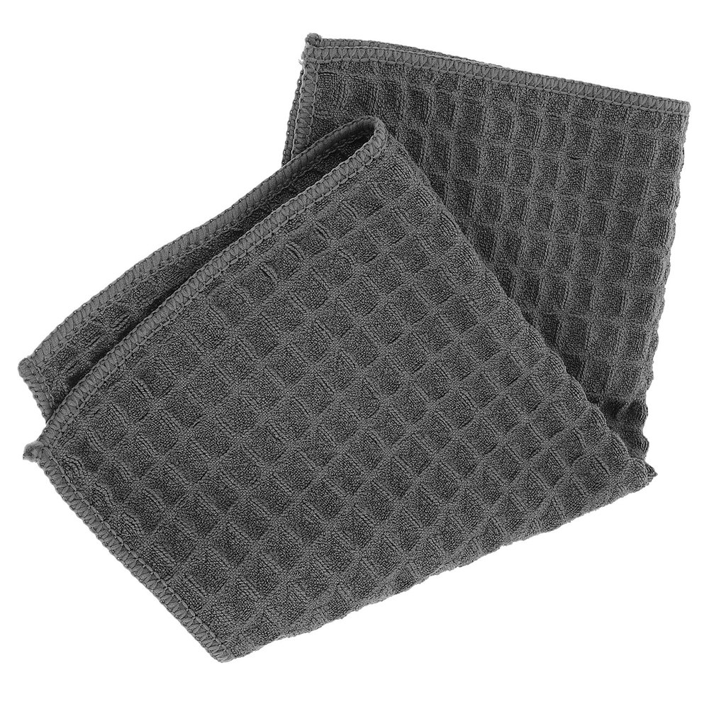 Mikinona Microfiber Dish Washing Towel 30x30cm Deep Gray 380gsm Water Absorbent Kitchen Cleaning Rag Multipurpose Utensil Cloth for Home and Table Use