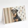 Caroline's Treasures Black and Tan Lakeland Terrier Coffee Bar Greeting Cards Pack of 8 Blank Cards with Envelopes Whimsical A7 Size 5x7 view 1