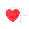 Luxshiny Heart Shaped Adhesive Bandages 25pcs Waterproof Non-Stick Sensitive Skin Care Patch 38x35mm for Outdoor Use Emergency Wound Closure Wrap view 2