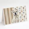 Caroline's Treasures White Boxer Coffee Bar Greeting Cards Pack of 8 Blank Cards with Envelopes Whimsical A7 Size 5x7 view 1