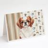 Caroline's Treasures Red and White Japanese Chin Coffee Bar Greeting Cards Pack of 8 Blank Cards with Envelopes Whimsical A7 Size 5x7 view 1