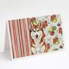 Caroline's Treasures Red and White Siberian Husky Vegetables Greeting Cards Pack of 8 Blank Cards with Envelopes Whimsical A7 Size 5x7 view 1