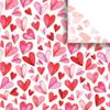 Jillson & Roberts Printed Unfolded Gift Tissue 20" x 30", Folded Hearts, 240 Sheets view 1
