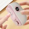 Automatic Nail Clipper - USB Rechargeable Fingernail Trimmer | Quiet 3-Speed LED Nail Clippers Built-in Scraps Storage for Care Elderly Seniors Manicure view 2