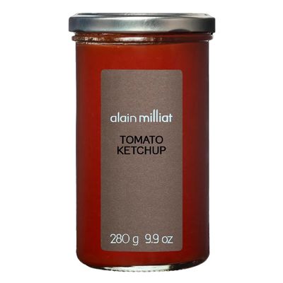 Alain Milliat Gourmet Tomato Ketchup, 9.9 Oz (One 280g Glass Jar) | Imported, Made in France - GMO-Free