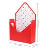 TEHAUX 3pcs Foldable Flower Packing Boxes Envelope Shape Fresh Flower Storage Box with Red Polka Dot, Black and White Polka Dot, White Pink Stripe for Bouquet Wrapping view 2