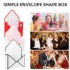 TEHAUX 3pcs Foldable Flower Packing Boxes Envelope Shape Fresh Flower Storage Box with Red Polka Dot, Black and White Polka Dot, White Pink Stripe for Bouquet Wrapping view 3