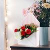 TEHAUX 3pcs Foldable Flower Packing Boxes Envelope Shape Fresh Flower Storage Box with Red Polka Dot, Black and White Polka Dot, White Pink Stripe for Bouquet Wrapping view 4