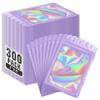 ANZNKU 300 Pack Purple Holographic Mylar Bags with Clear Window, 4x6 In Smell Proof Packaging Bags for Small Business, Resealable Small Foil Zipper Pouch for Candy Jewelry Goodie Gift & Party Favors view 1