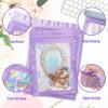 ANZNKU 300 Pack Purple Holographic Mylar Bags with Clear Window, 4x6 In Smell Proof Packaging Bags for Small Business, Resealable Small Foil Zipper Pouch for Candy Jewelry Goodie Gift & Party Favors view 3