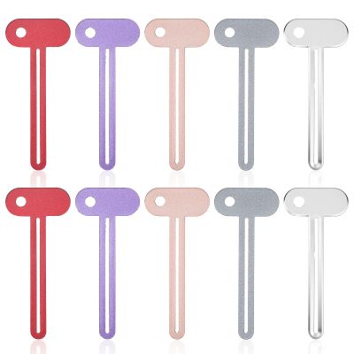 10 Pack Metal Toothpaste Squeezer Roller, Tube Key Squeezer Tool for Zero Waste Cosmetics, Durable Alloy Ergonomic Grip Dispenser, Tube Squeezers for Extruding Toothpaste Facial Cleanser (5 Colors)