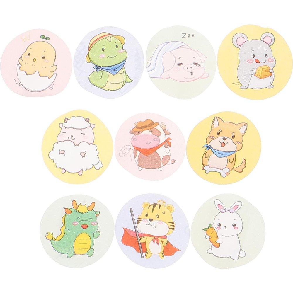 120pcs Small Waterproof Cartoon Adhesive Bandages, Breathable Round Wound Protection Patches, Mini Stickers for Care