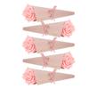 FUNOMOCYA DIY Pink Flower Cone Candy Bags 5pcs Wedding Candy Containers with Pink Bow, Delicate Cone Sweets Packaging for Party Favors and Wrapping view 1