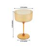 Efavormart 24-Pack 10oz Amber Gold Ribbed Plastic Coupe Glasses, Disposable Champagne Cups with Detachable Base for Autumn Weddings and Galas view 3