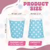 uxcell 60 Pack Paper Cups, 9 oz Disposable Coffee Cups Colourful Beverage Drinking Tumblers for Cold and Hot Drinks Birthday Party Holiday Supplies, Picnic, Cafes, Blue view 2