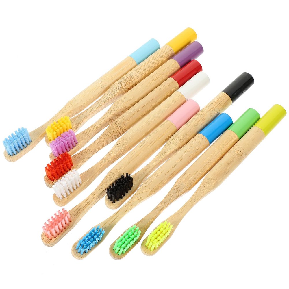 TOVINANNA Toothbrushes for 10pcs Soft Bristles Round Handle Wear-Resistant Eco-Friendly Manual Toothbrushes Suitable for s Daily Oral Care
