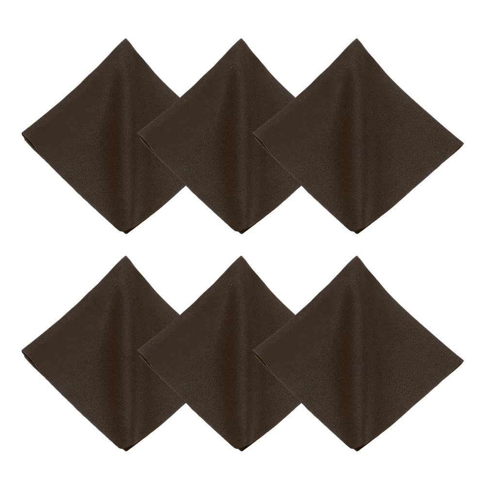 uxcell 6Pcs Microfiber Cleaning Cloth for Glasses, 8x8inch Eyeglass Cleaning Cloth for Screens Cameras Cell Phones Electronics Lenses, Brown