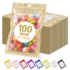 Crweety 100 Pcs Mylar Bags Resealable, Small Smell Proof Bag 5.12x8.27 Inch view 1