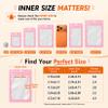 Crweety 100 Pcs Pink Mylar Bags with Frosted Clear Window 4.72x7.1'' view 2