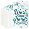 100 Pack Wash Your Hands Disposable Hand Towels for Bathroom Paper Towels for Guests Etiquette Guest Dinner Napkins Decorative Paper Hand Towels for Bathroom Wedding Birthday Anniversary (Teal Blue)