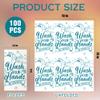 100 Pack Wash Your Hands Disposable Hand Towels for Bathroom Paper Towels for Guests Etiquette Guest Dinner Napkins Decorative Paper Hand Towels for Bathroom Wedding Birthday Anniversary (Teal Blue) view 2