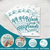 100 Pack Wash Your Hands Disposable Hand Towels for Bathroom Paper Towels for Guests Etiquette Guest Dinner Napkins Decorative Paper Hand Towels for Bathroom Wedding Birthday Anniversary (Teal Blue) view 3