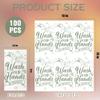 100 Pack Wash Your Hands Disposable Hand Towels for Bathroom Paper Towels for Guests Etiquette Guest Dinner Napkins Decorative Paper Hand Towels for Bathroom Wedding Birthday Anniversary (Green) view 2