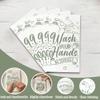 100 Pack Wash Your Hands Disposable Hand Towels for Bathroom Paper Towels for Guests Etiquette Guest Dinner Napkins Decorative Paper Hand Towels for Bathroom Wedding Birthday Anniversary (Green) view 3