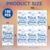 100 Pack Wash Your Hands Disposable Hand Towels for Bathroom Paper Towels for Guests Etiquette Guest Dinner Napkins Decorative Paper Hand Towels for Bathroom Wedding Birthday Anniversary(Blue) view 2