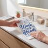 100 Pack Wash Your Hands Disposable Hand Towels for Bathroom Paper Towels for Guests Etiquette Guest Dinner Napkins Decorative Paper Hand Towels for Bathroom Wedding Birthday Anniversary(Blue) view 4