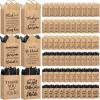 Feifeiya 60 Pack Employee Appreciation Gift Bags Bulk Thank You Paper Bags with Handle and Tissue Paper for Coworker Team Staff Teacher Nurse Volunteer Party Favors(Kraft Black,Appreciation) view 1