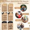 Feifeiya 60 Pack Employee Appreciation Gift Bags Bulk Thank You Paper Bags with Handle and Tissue Paper for Coworker Team Staff Teacher Nurse Volunteer Party Favors(Kraft Black,Appreciation) view 4
