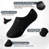 Halfchet 9 Pair Diabetic No Show Sock for Men Women,Black view 2