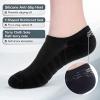 Halfchet 9 Pair Diabetic No Show Sock for Men Women,Black view 3