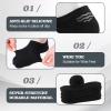 Halfchet 9 Pair Diabetic No Show Sock for Men Women,Black view 4