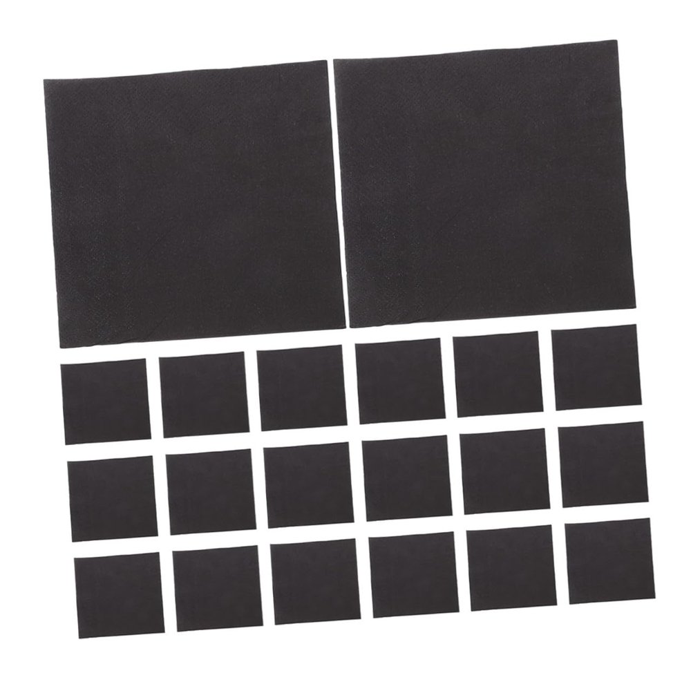 FOMIYES Black 15.74 Inch Disposable Lunch Napkins 25pcs for Birthday, Wedding, Party and Special Events Cocktail and Guest Paper Napkins
