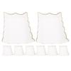 SEWCHICS 8pcs White Square Paper Cake Plates Scalloped Edge, 9-inch Disposable Party Dinner Plates for Festival, Holiday, and Household Serving view 1