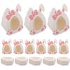 BAZEITFLOW 10pcs Easter Bunny Candy Boxes Pink DIY Foldable Treat Holders Party Favor Snack Storage Cases for Holiday Packaging view 1