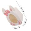BAZEITFLOW 10pcs Easter Bunny Candy Boxes Pink DIY Foldable Treat Holders Party Favor Snack Storage Cases for Holiday Packaging view 2