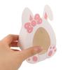 BAZEITFLOW 10pcs Easter Bunny Candy Boxes Pink DIY Foldable Treat Holders Party Favor Snack Storage Cases for Holiday Packaging view 4