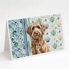 Caroline's Treasures Chocolate Labradoodle Coastal Sea Glass Greeting Cards Pack of 8 Blank Cards with Envelopes Whimsical A7 Size 5x7 view 1