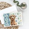 Caroline's Treasures Chocolate Labradoodle Coastal Sea Glass Greeting Cards Pack of 8 Blank Cards with Envelopes Whimsical A7 Size 5x7 view 2