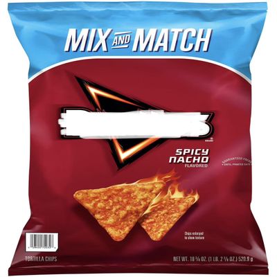(2) Nacho Cheese Flavored Tortilla Chips, 18.375 oz (SPICY NACHO)