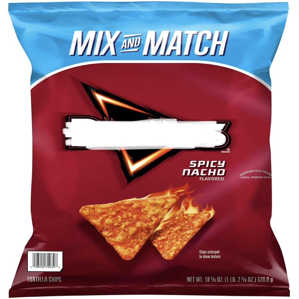 (2) Nacho Cheese Flavored Tortilla Chips, 18.375 oz (SPICY NACHO)